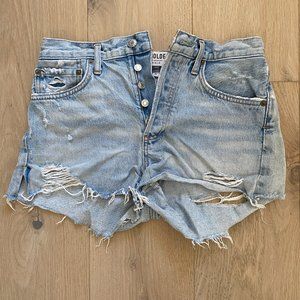 Agolde Distressed Denim Shorts